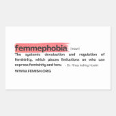 Lipstick Smear Femmephobia Definitie Rechthoekige Sticker (Voorkant)