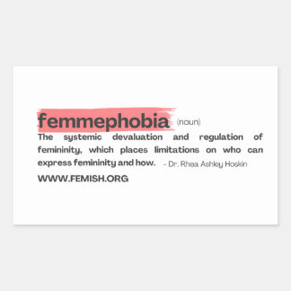 Lipstick Smear Femmephobia Definitie Rechthoekige Sticker