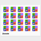 Lipstick-stickers Vierkante Sticker (Vel)