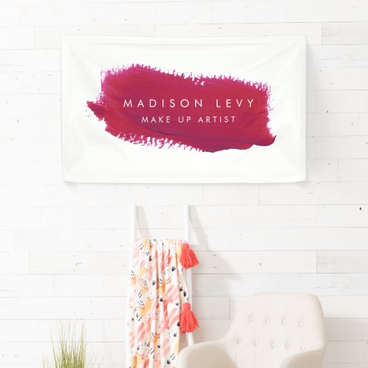 Lipstick Swatch Make-up Artiesten Visitekaartjes Spandoek (Insitu)