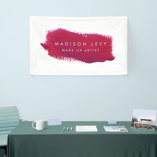 Lipstick Swatch Make-up Artiesten Visitekaartjes Spandoek (Beurs)