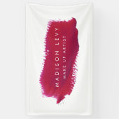 Lipstick Swatch Make-up Artiesten Visitekaartjes Spandoek (Verticaal)