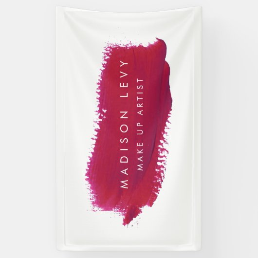 Lipstick Swatch Make-up Artiesten Visitekaartjes Spandoek (Verticaal)