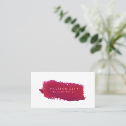 Lipstick Swatch make up Artist Beauticien Beautici Afsprakenkaartje (Staand voorkant)
