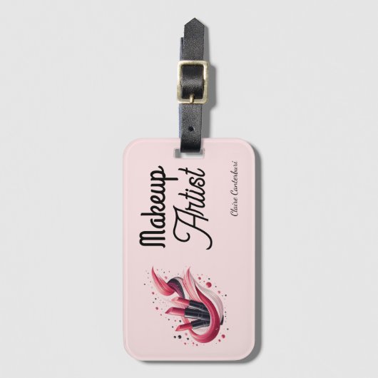 Lipstick Swoosh Palet Make-up Artiest Bagagelabel (Voorkant (verticaal))