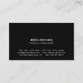 Lipstick Trio Logo voor Freelance Make-up Artiest  Visitekaartje (Achterkant)