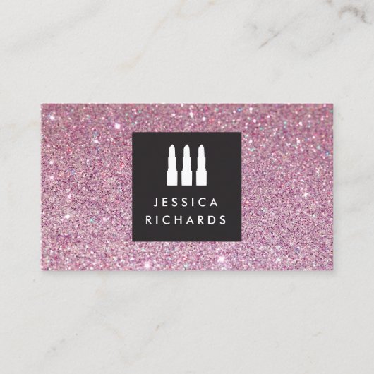 Lipstick Trio Logo voor Freelance Make-up Artiest  Visitekaartje (Voorkant)