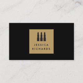 Lipstick Trio Logo voor Freelance Makeup Artist I Visitekaartje