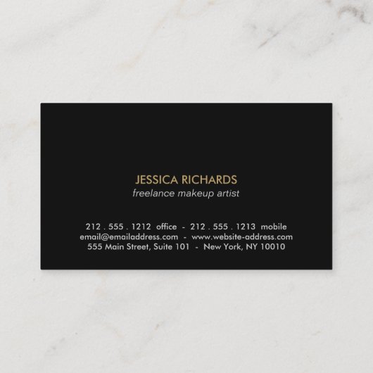 Lipstick Trio Logo voor Freelance Makeup Artist I Visitekaartje (Achterkant)