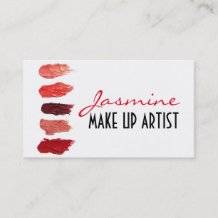 Lipstick Uitproberen Make-up Artiest Visitekaartje