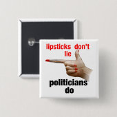 Lipstick Vierkante Button 5,1 Cm (Voorkant /achterkant)