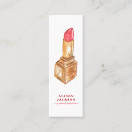 Lipstick waterverf rood goud lippenkleur distribut mini visitekaartje