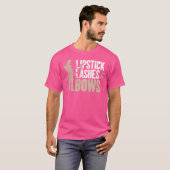 Lipstick wimpers en bogen Bowhunting boogschieten T-shirt (Voorkant volledig)
