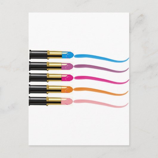 lipstickafdruk briefkaart (Voorkant)