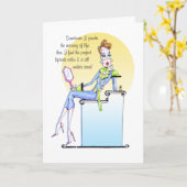 #lipstickhumor, Lipstickcard, grappige dameskaart Kaart (Gele Bloem)