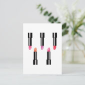 Lipsticks Briefkaart (Staand voorkant)