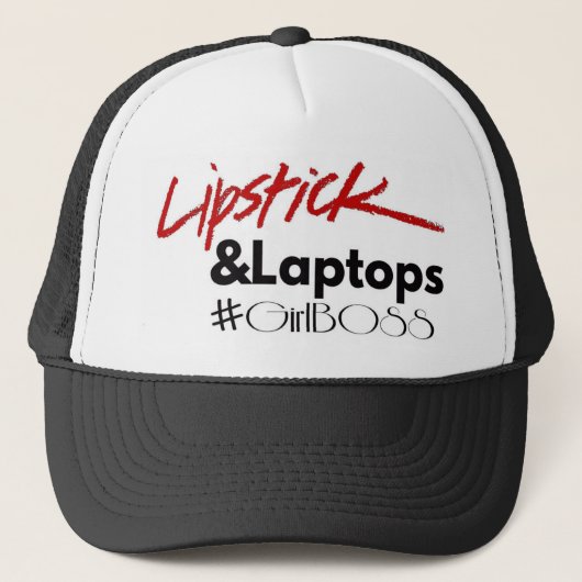 Lipsticks en laptops trucker pet (Voorkant)