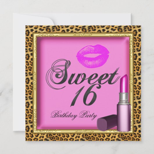 Lipsticks Lipstick Lopard Gold Kaart (Voorkant)