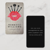 Lipstickvlek | Make-up kunstenaarsborstels Visitekaartje (Voorkant / Achterkant)