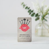 Lipstickvlek | Make-up kunstenaarsborstels Visitekaartje (Staand voorkant)