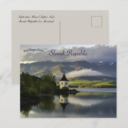Liptovska Mara Slowakije Briefkaart (Voorkant / Achterkant)