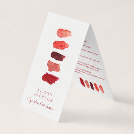 Lipverdeler lipkleurstalen visitekaartje