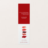 Lipverdeler lipkleurstalen visitekaartje (Buitenkant ongevouwen)