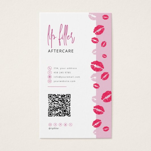 Lipvuller Lipinjecties Nazorg Kaart Niet doen (Voorkant)