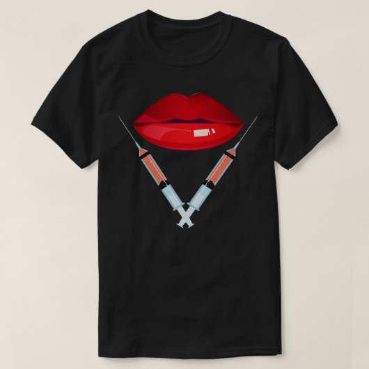 Lipvullers injecties t-shirt (Design voorkant)