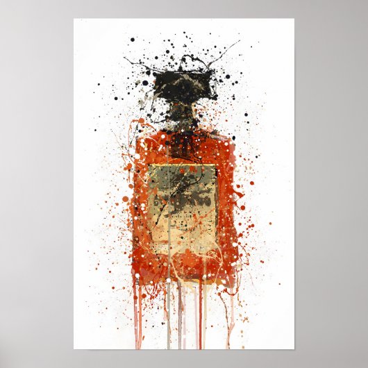 Liqueur Bottle Wall Art Print 'Almond' (Voorkant)