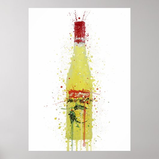Liqueur Bottle Wall Art Print 'Citrus'  (Voorkant)