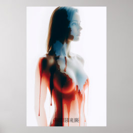 "Liquid Allure" Doorschijnend Silhouet Muurkunst Poster