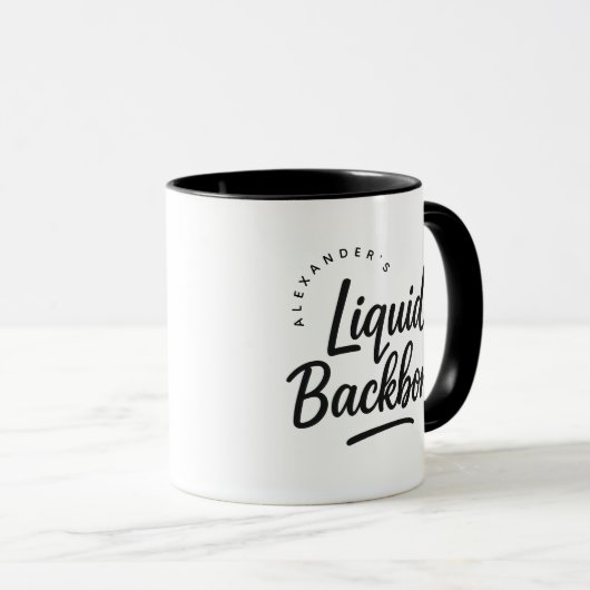 Liquid Backbone Personal Gift Coffee Mok (Voorkant rechts)
