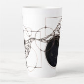 Liquid Blue Reverie — Contemporary Art Collection Latte Mok (Voorkant)