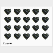Liquid Chrome Abstract: Dark Iridescence Hart Sticker (Vel)