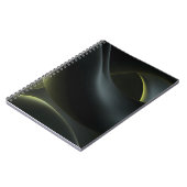 Liquid Chrome Abstract: Dark Iridescence Notitieboek (Linkerzijde)