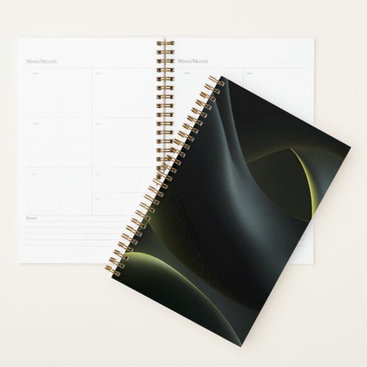 Liquid Chrome Abstract: Dark Iridescence Planner (Display)