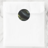 Liquid Chrome Abstract: Dark Iridescence Ronde Sticker (Tas)