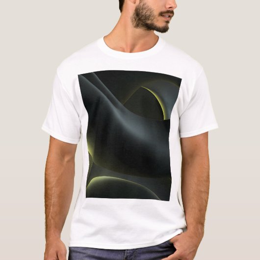 Liquid Chrome Abstract: Dark Iridescence T-shirt (Voorkant)