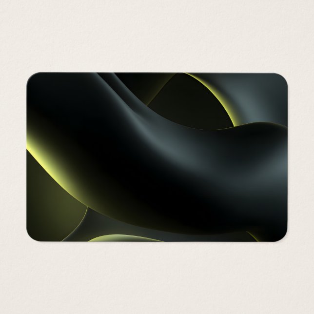 Liquid Chrome Abstract: Dark Iridescence Visitekaartje (Voorkant)