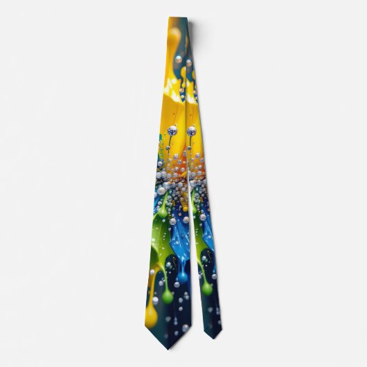 Liquid Color Explosion Necktie Stropdas (Voorkant)