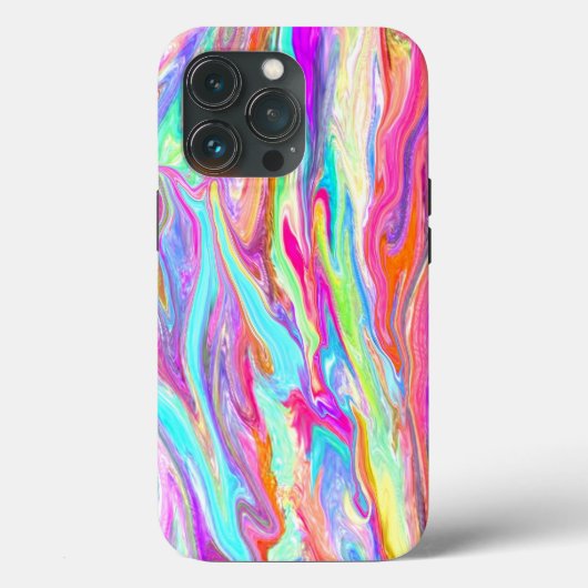Liquid Color Neon iPhone Case (Achterkant)