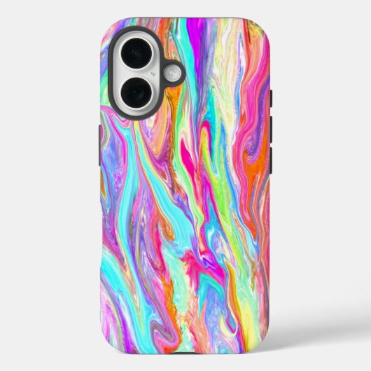 Liquid Color Neon iPhone Case (Achterkant)
