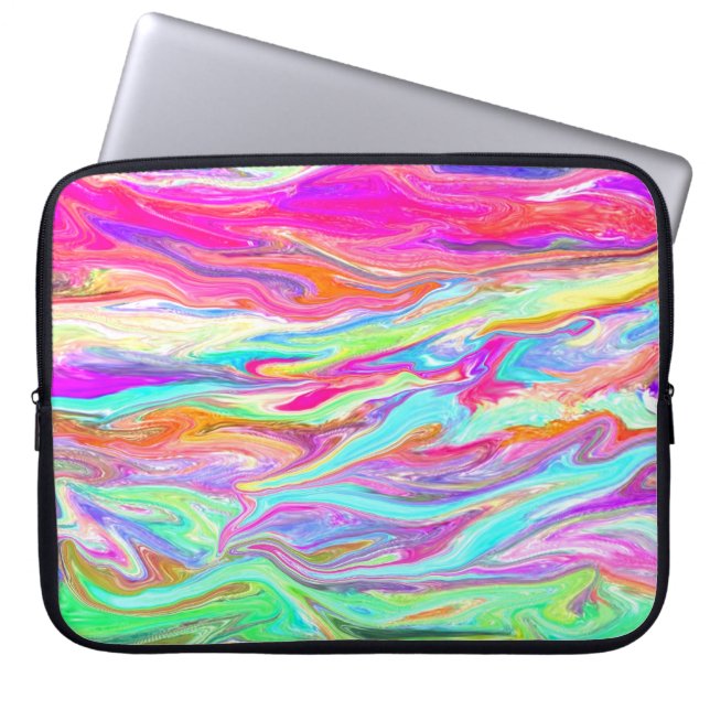 Liquid Color Neon-laptophoes Laptop Sleeve (Voorkant)