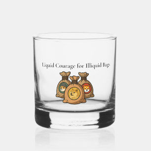 Liquid Courage Doge Meme Coin Whiskey Glass Whisky Glas