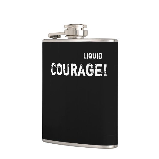 Liquid Courage Funny Alcohol Quote Wedding Groom Heupfles (Links)