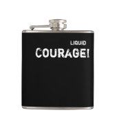 Liquid Courage Funny Alcohol Quote Wedding Groom Heupfles (Voorkant)