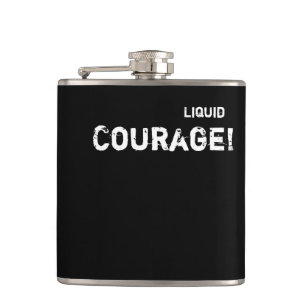Liquid Courage Funny Alcohol Quote Wedding Groom Heupfles