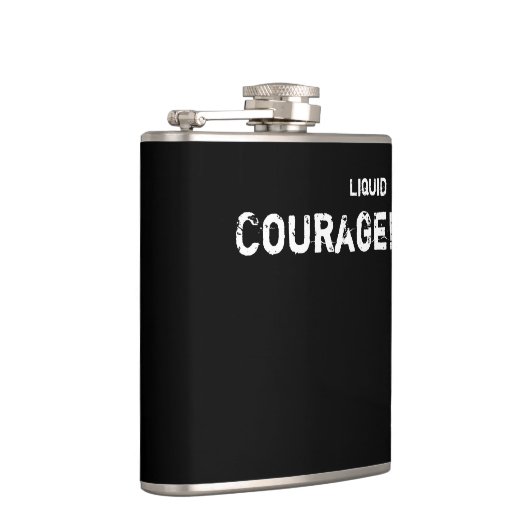 Liquid Courage Funny Alcohol Quote Wedding Groom Heupfles (Rechts)