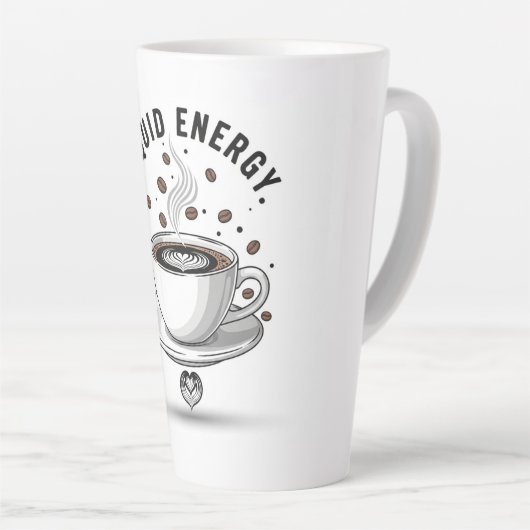 Liquid Energy Coffee Cup Latte Mok (Rechterhoek)